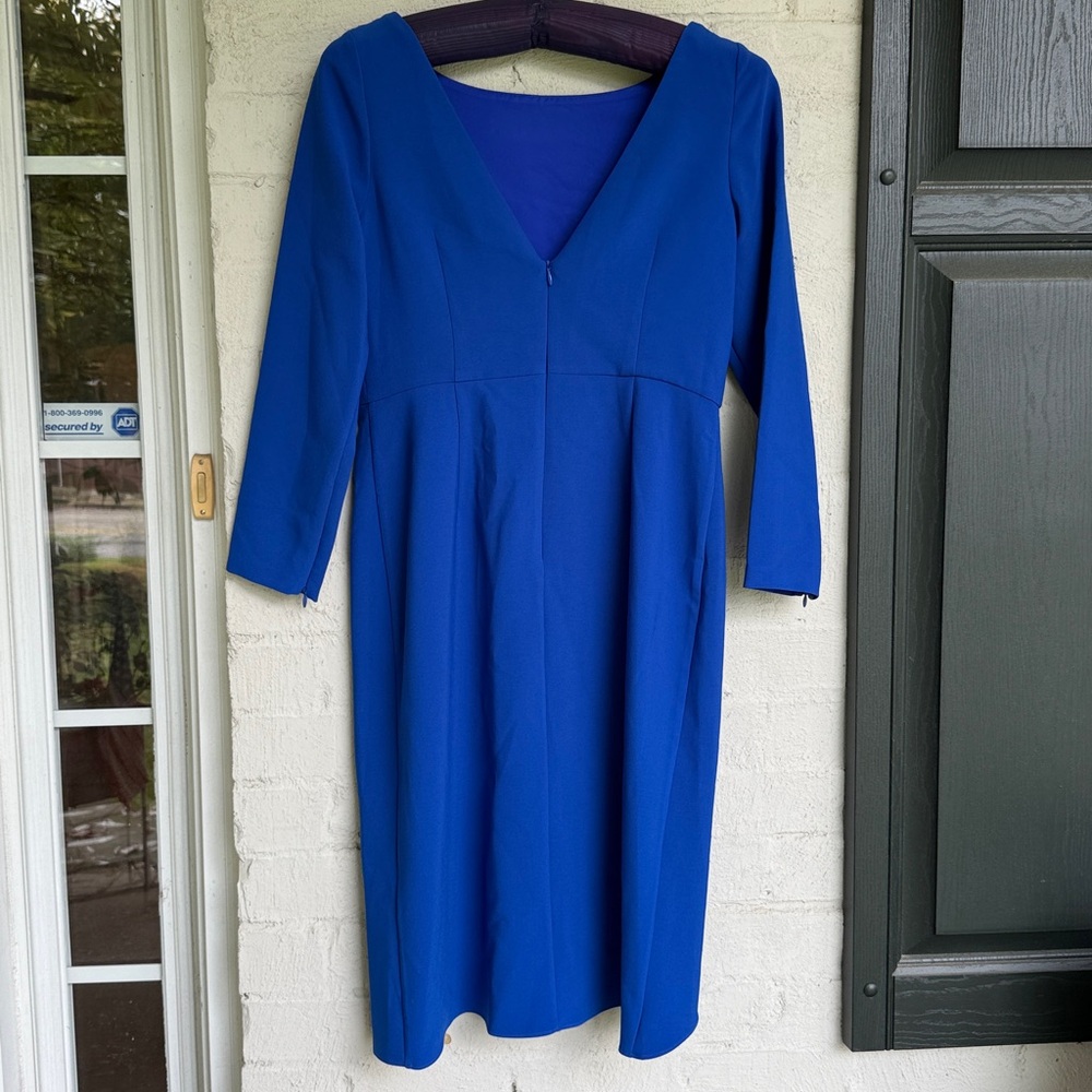 NWT Sachin & Babi Patrizia Blue Asymmetrical Crepe Dress Size 10 - Picture 9 of 15